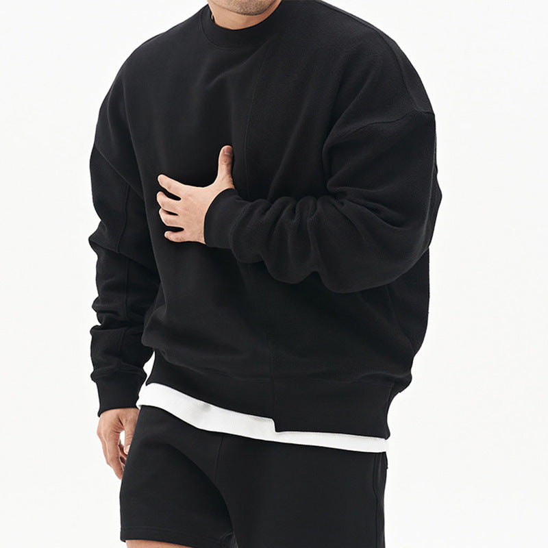 Men’s Loose Pullover Sweater – Round Neck Casual Top 2025