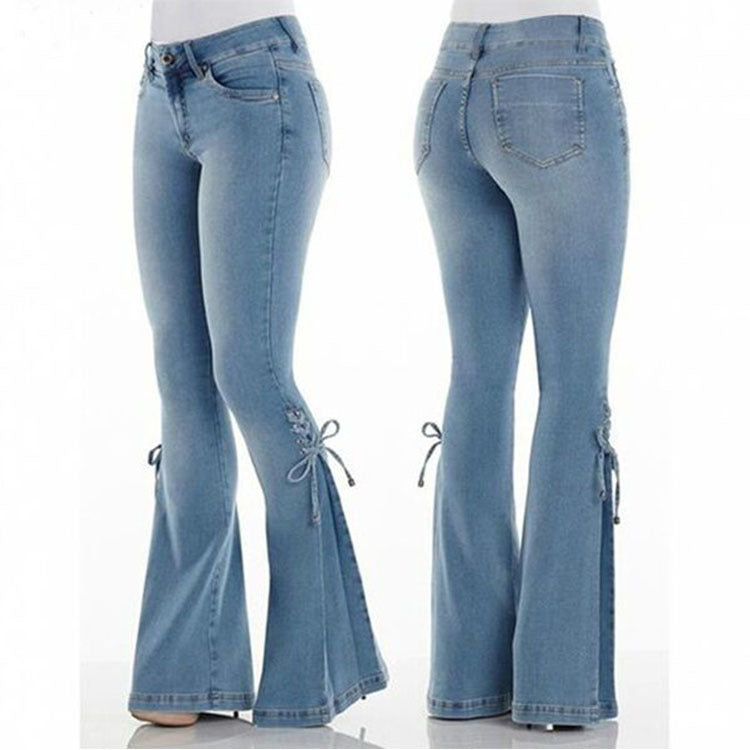 Fashionista Chic Denim Trousers – Comfortable Stretch Fit
