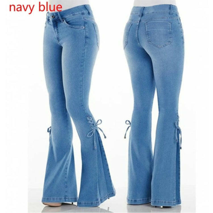 Fashionista Chic Denim Trousers – Comfortable Stretch Fit