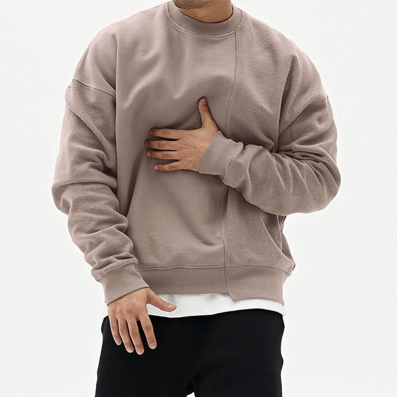 Men’s Loose Pullover Sweater – Round Neck Casual Top 2025